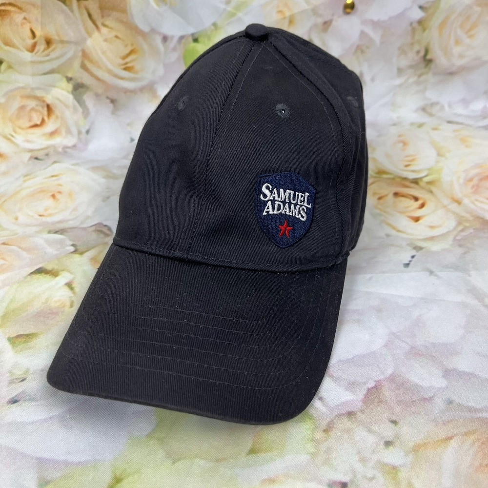 SAMUEL ADAMS Snapback Hat Crest Logo Adjustable BASEBALL CAP HAT Beer Navy Blue